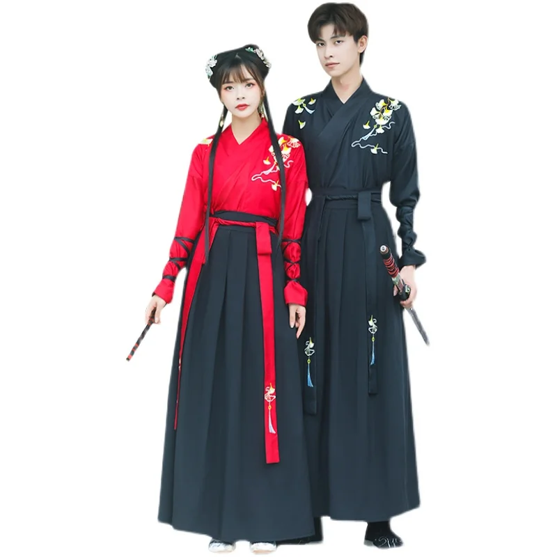 Large size Hanfu male ancient style men's fairy spirit Chinese style knight ancient costume lead student class uniform autumn