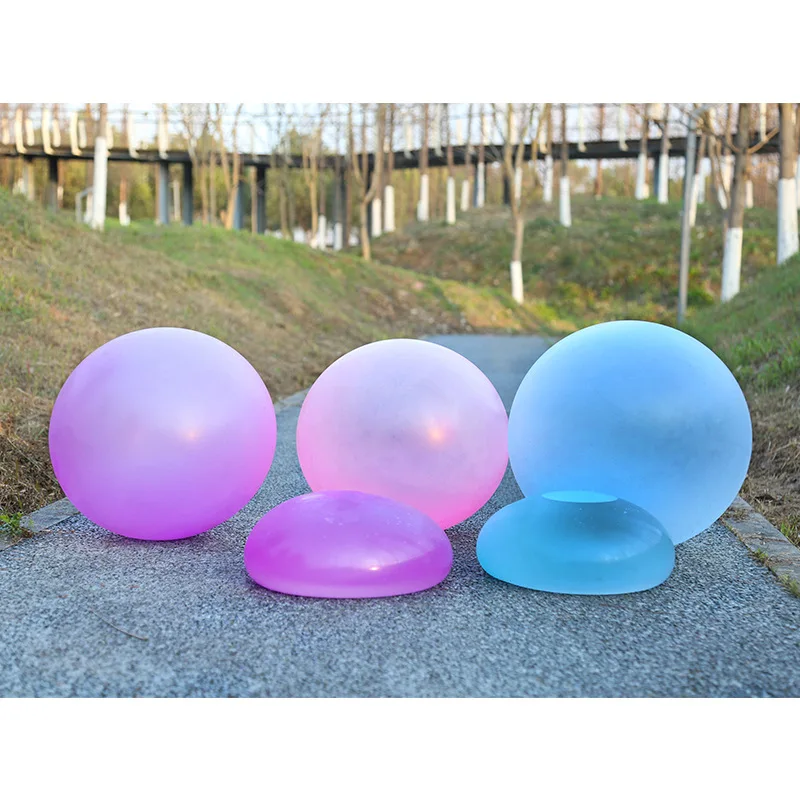 Hot Selling Blowing TPR Ball Transparent Bubble Inflatable Ball Bubble Creative Children Water Injection Toy