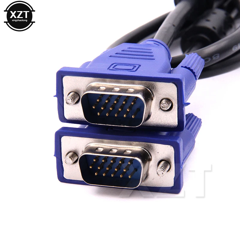 Newest 1Pcs 1.3M Computer Monitor VGA to VGA Cable with HDB15 Male to Male HDB15 Male Connector For PC TV Adapter Converter