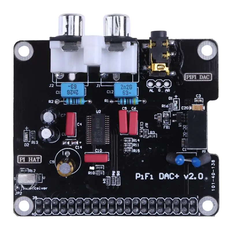 PCM5122 Hifi Dac Audio Sound Card Module I2S+Led Indicator for Raspberry Pi 3B/2B