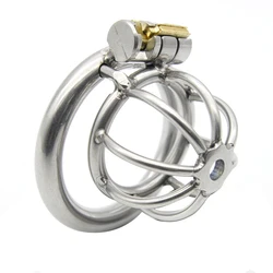 Super Stainless Steel Male Chastity Device Cock Lock Penis Ring Sex Belt For Adult men Games Toys