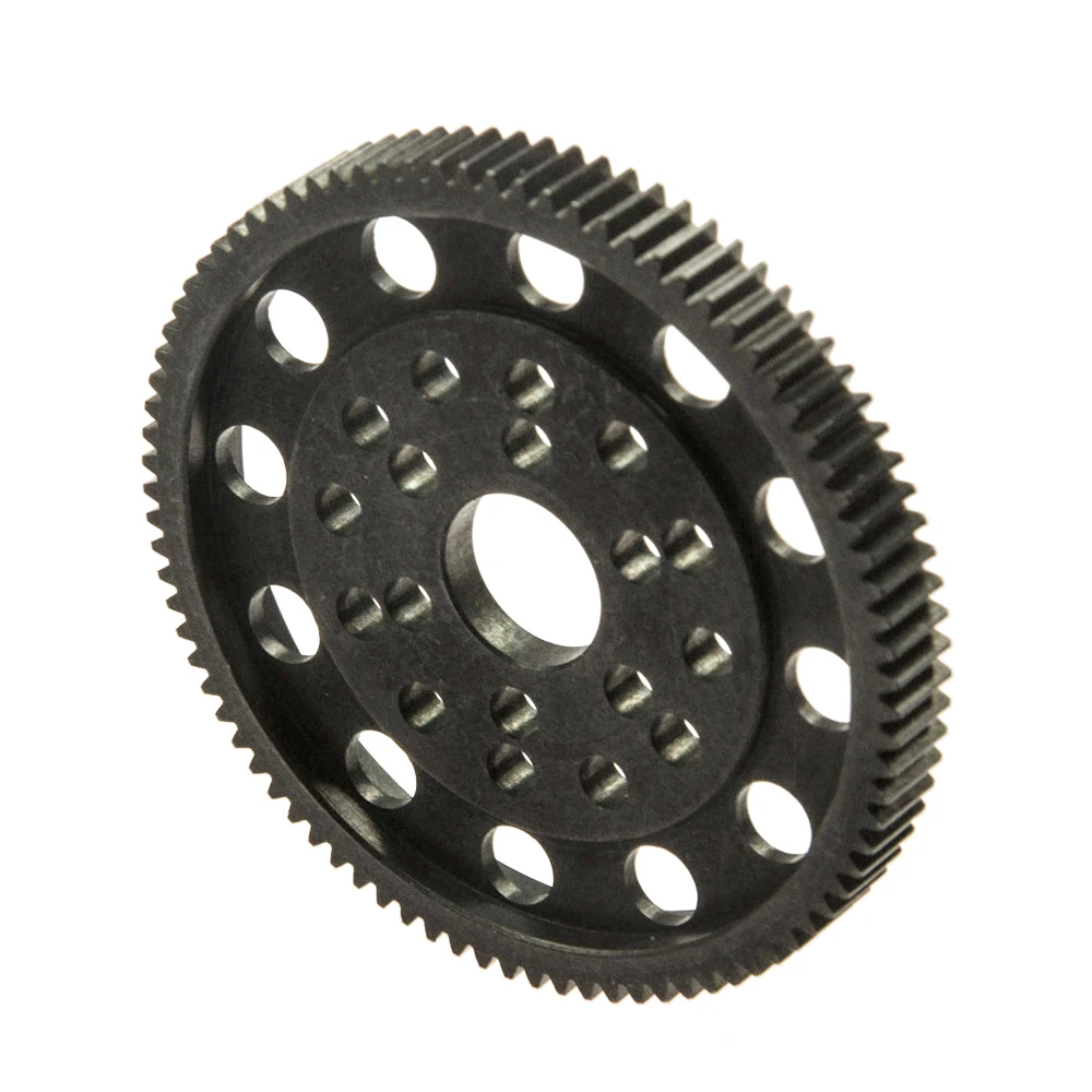 YEAHRUN Steel Spur Gear Pitch 48p 87T for Axial SCX10 1/10 RC Crawler Car Alloy Center Gearbox Replacement Parts Accessories