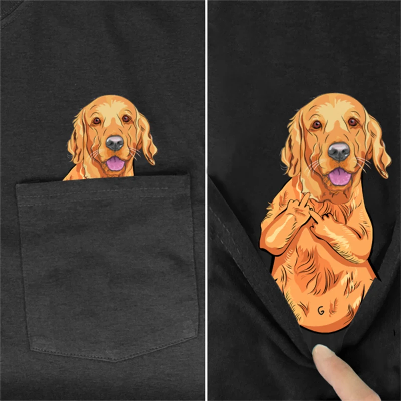 CLOOCL Cocker Spaniel T-Shirt Fashion Animals Pocket Printed T-shirt Men\'s for Women Shirts Harajuku Casual Tops Cotton Tees