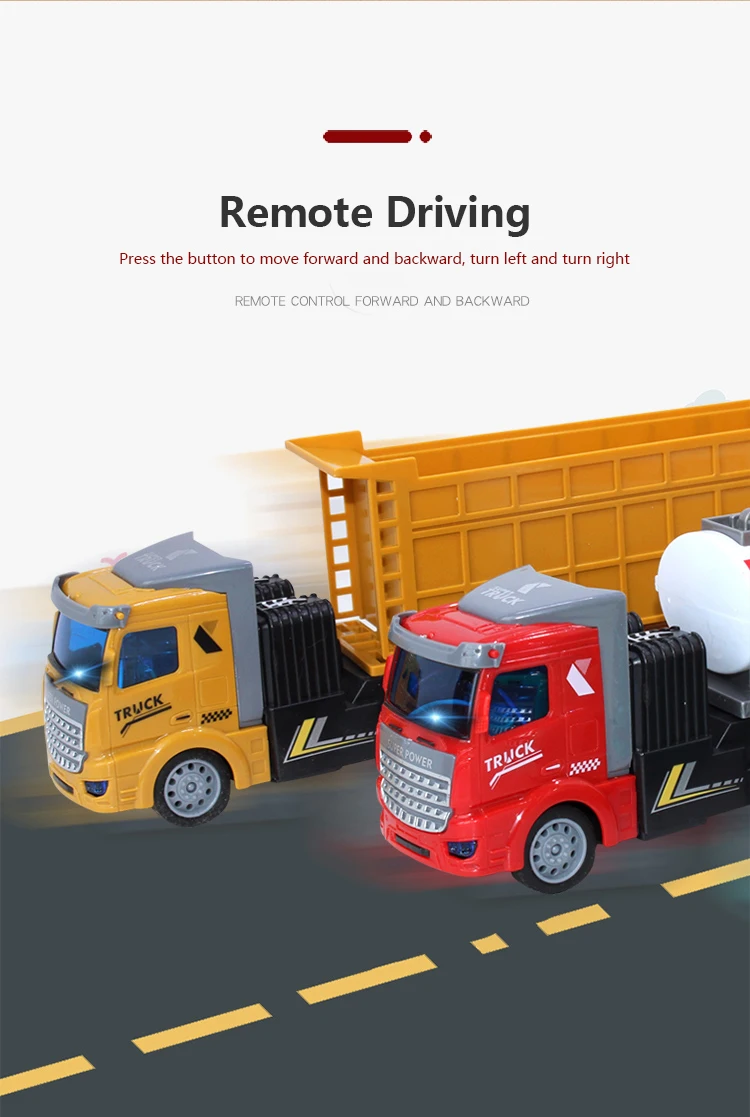 1/48 36Cm Big Rc modello di auto telecomando senza fili autocarro con cassone ribaltabile trasporto Car Carrier Truck giocattoli radiocomandati per ragazzi bambini