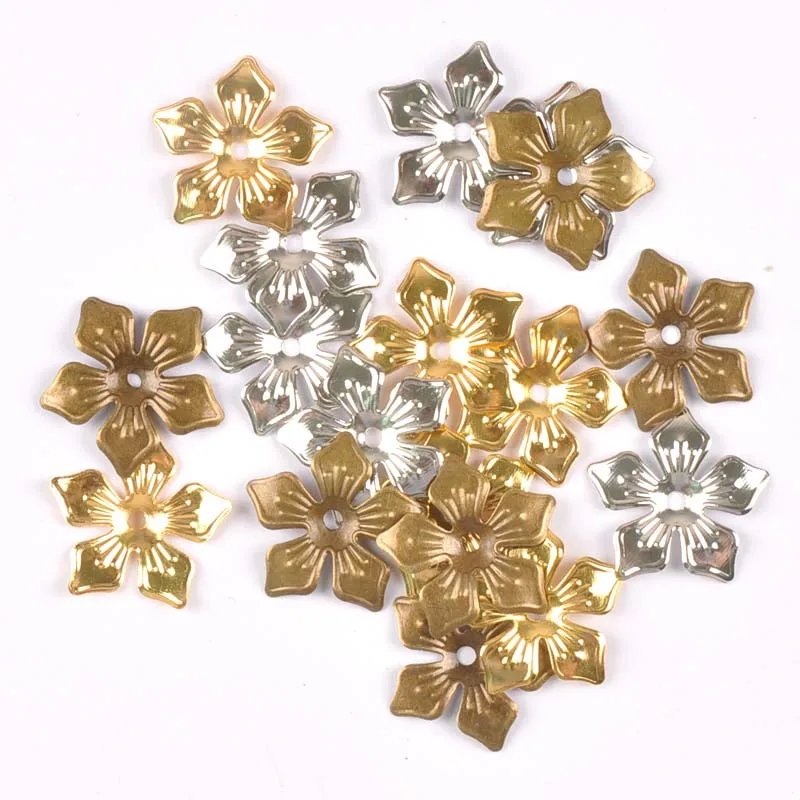 20Pcs 20Mm Goud/Zilver/Brons Bloem Connectors Filigraan Wraps Diy Sieraden Armband Bevindingen Decor Metal Craft gift Ykl0762-3