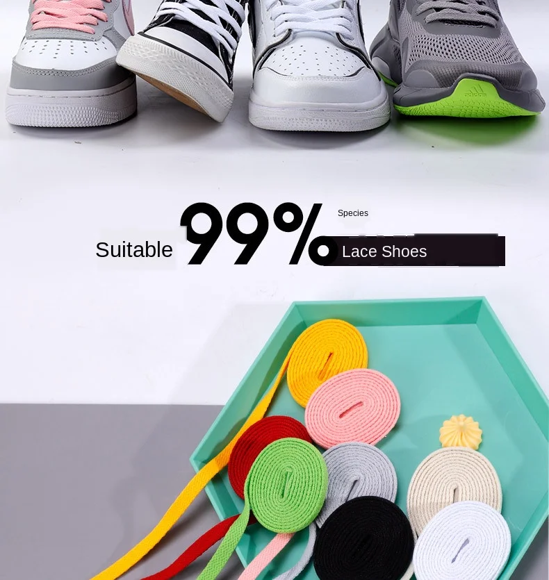 1pair Classic Basics Flat Shoelaces Sneakers Shoelace Canvas Shoes Basketball Shoe Laces Black White Color Shoes Accessories