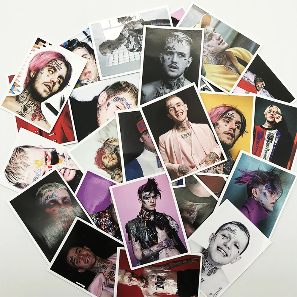 10/25PCS Rapper Sänger Lil Peep Rock Graffiti Aufkleber DIY Motorrad Gepäck Gitarre Skateboard Wasserdichte Aufkleber Kind Spielzeug geschenk