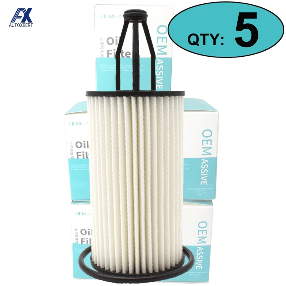 Set Of (5) 2761800009 Oil Filter For Benz C CLS E M R S SL SLK CLASS W204 W205 C204 X218 S212 X204 W221 C216 X222 S205 A207 R172