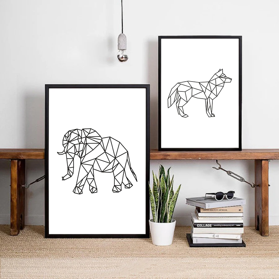 Abstract Geometry Art Picture for Living Room Decor Nordic Minimalist Animals Posters and Prints Modern Canvas Painting Wall Art