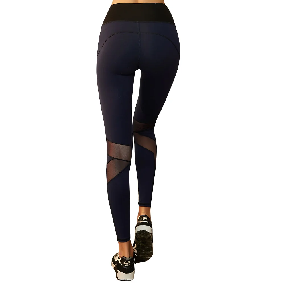 LUKITAS Sport Legging Frauen Laufhose Mesh Legging Fitness Workout Läuft Elastische Taille Frauen Gym Hosen Sportswear Kleidung