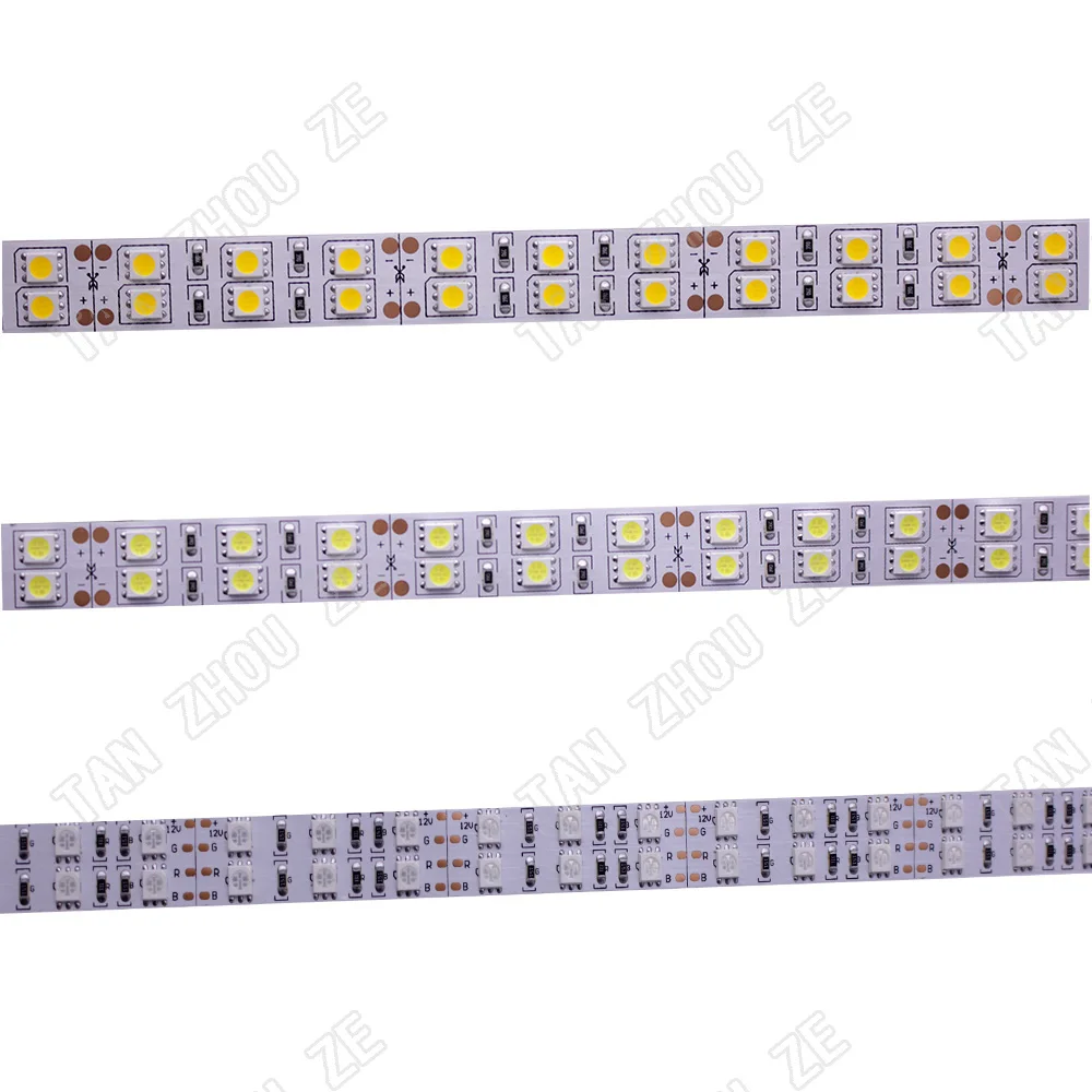 24V 5m 5050 Double row Line LED Strip RGB ,White ,Warm white Waterproof IP20/67 5050 SMD 120leds/m 600LED/5m ,Free shipping