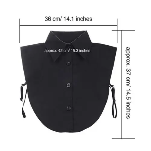 Women Ladies Fake False Lapel Half Shirt Style Blouse Detachable Removable Collar Unisex Men Women Accessories Neck Decor