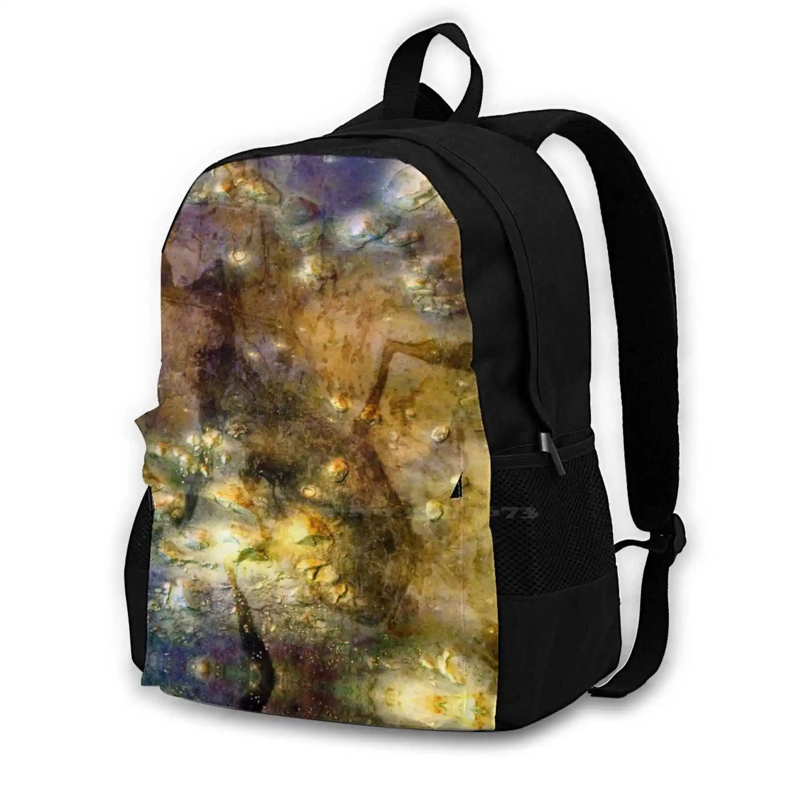 Martian S 3 School Bag Big Capacity Backpack Laptop 15 Inch Richard Maier Museum Planet Colorful Crater Channel Mars Surface