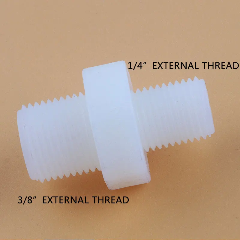 1/4 ''Nam Đến 3/8" Ren Ngoài Ống Nhựa Nylon Đường Kính Thay Đổi 12.5-16 Thẳng Kết Nối Hồ Cá máy Lọc Nước RO