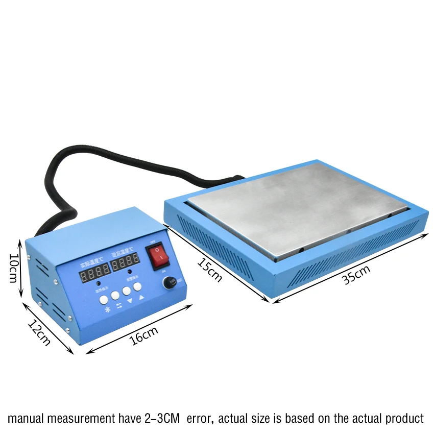 JF976C Split Heating Platform Preheating Screen Heating Unit Heating Station 200x300mm Led Lamp Bead Repair Station 110/220V