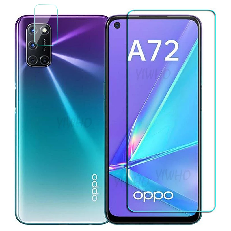 

HD Protective Glass For OPPO A72 Tempered Glass On For OPPO A52 A92 A53 A93 A 52 53 72 92 2020 Screen Protector Camera Len Film