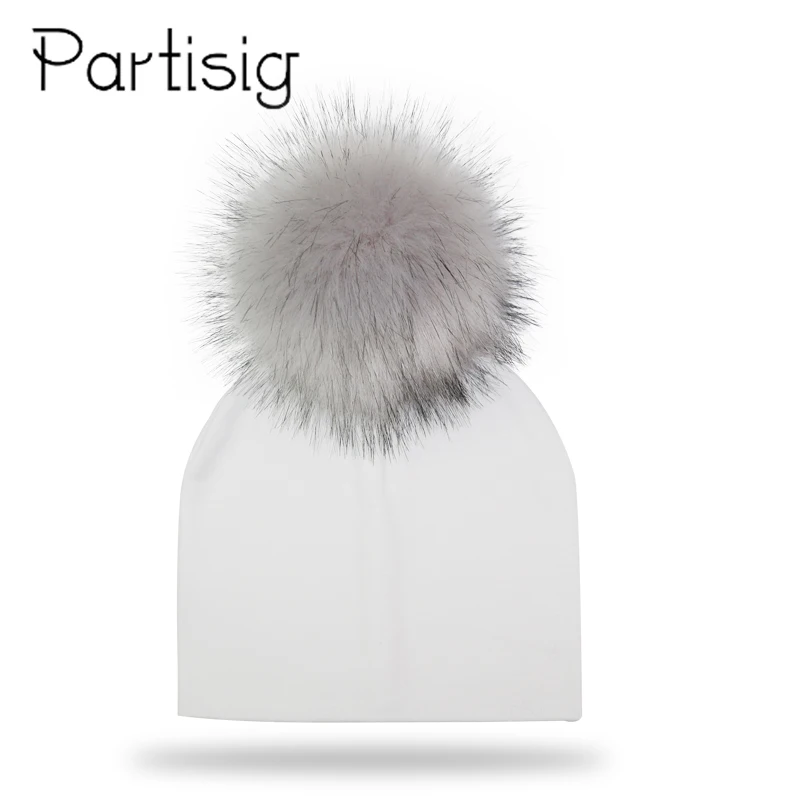 Autumn Winter Boy Girl Artificial Pompom Cotton Baby Hat Kids Caps With Pompon Newborn Photo Props Bonnet