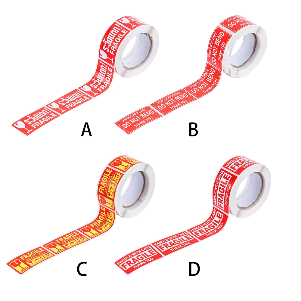 Manuseie com cuidado Etiquetas de advertência, Adequado para Decoração de Mercadorias, Etiqueta expressa do transporte, Novo, 250 peças por rolo, 2021