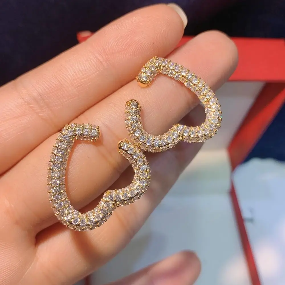 

HIBRIDE Trendy Heart Love Shape Earrings For Women 2020 New Fashion Sweet Earrings Femme Brinco Wholesale Jewelry E-462