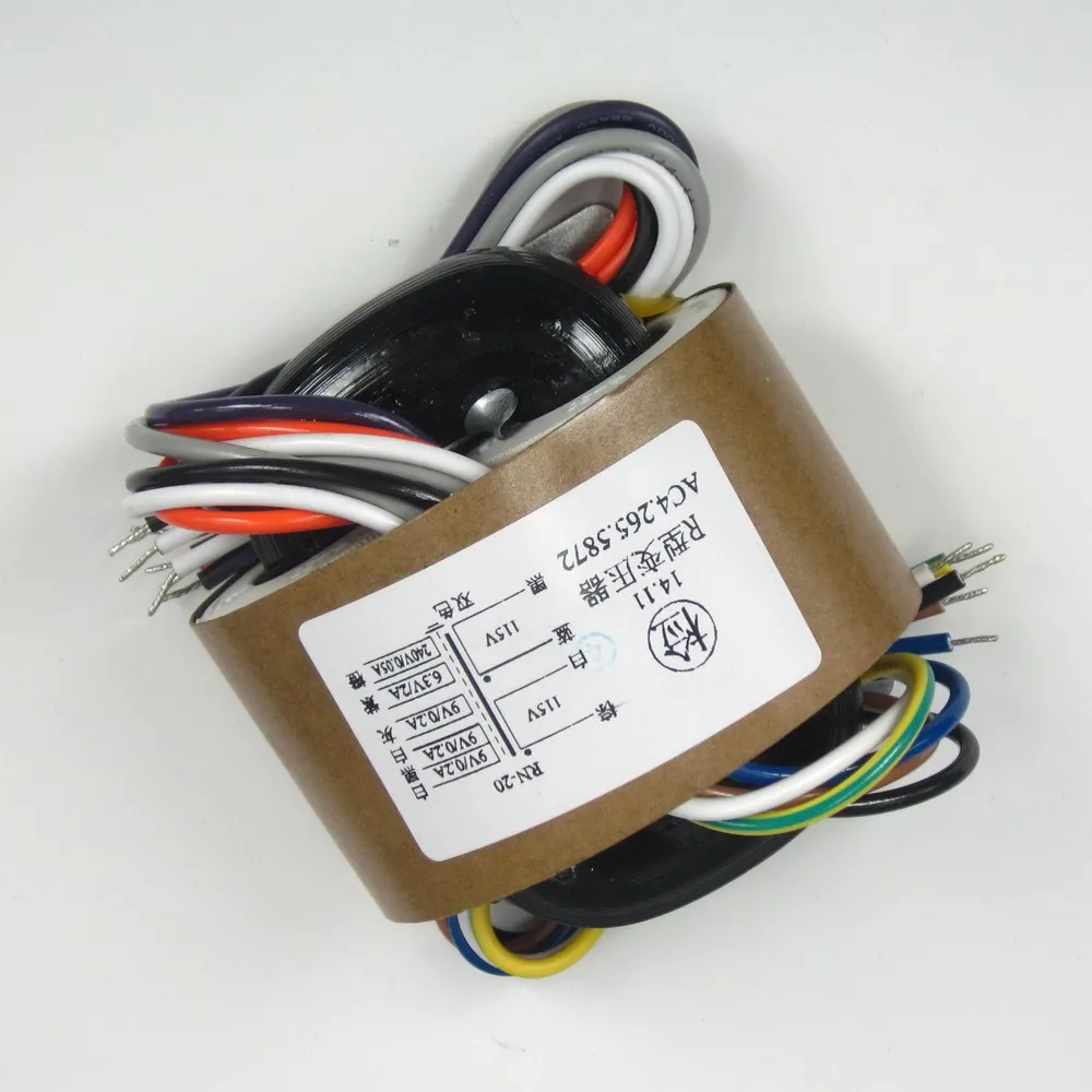 1PC 30VA 30W 9V*3 + 6.3V + 240V R-Core Transformer for TUBE preamp / DAC / amp