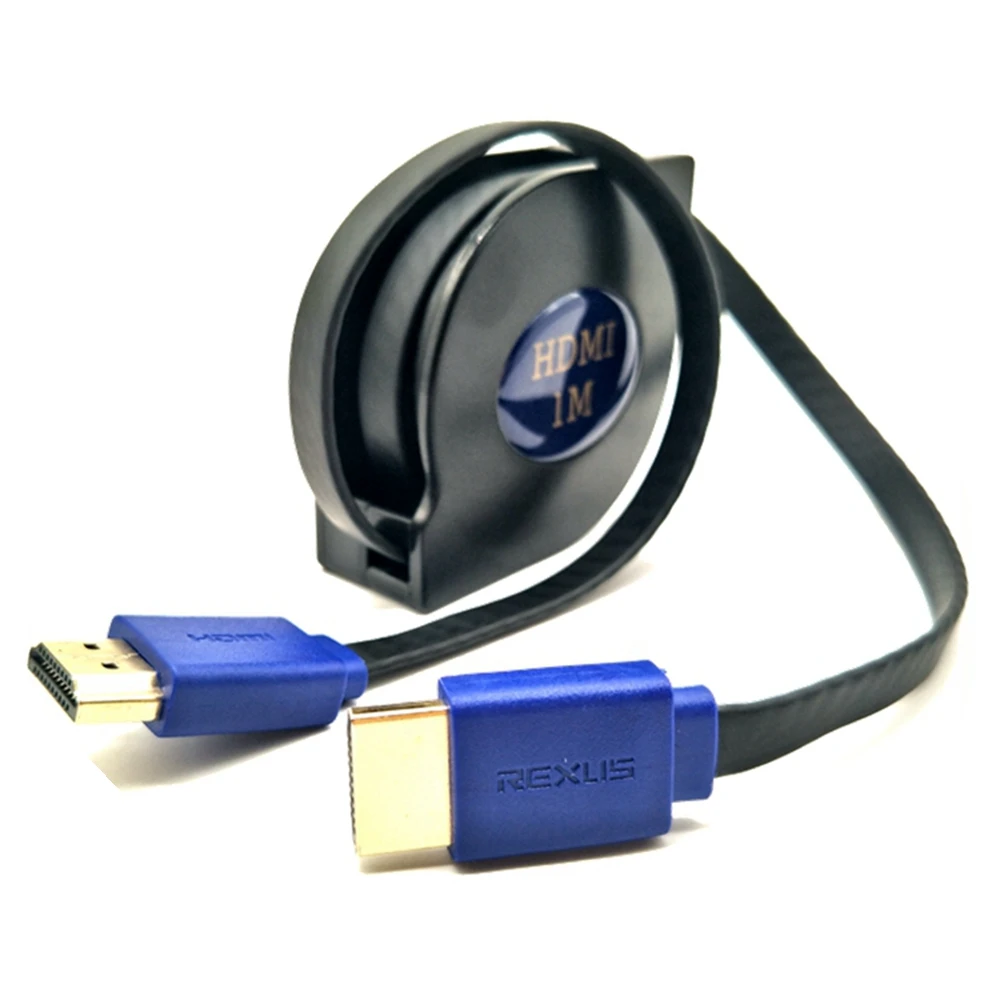 Retractable Flexible HD-compatible Cable Male to Male V1.4 1080P Full HD 3D For HDTV 1m 1.8m