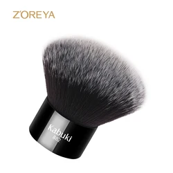 1Pc Kabuki Brush High Quality Soft Dense Black Synthetic Hair Powder Foundation Blusher Contour Makeup Brushes