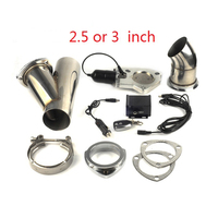 New 2.5 3 inch electric exhaust muffler valve E-cutout system remote switch controller dump exhaust cutout bypass valve KYR