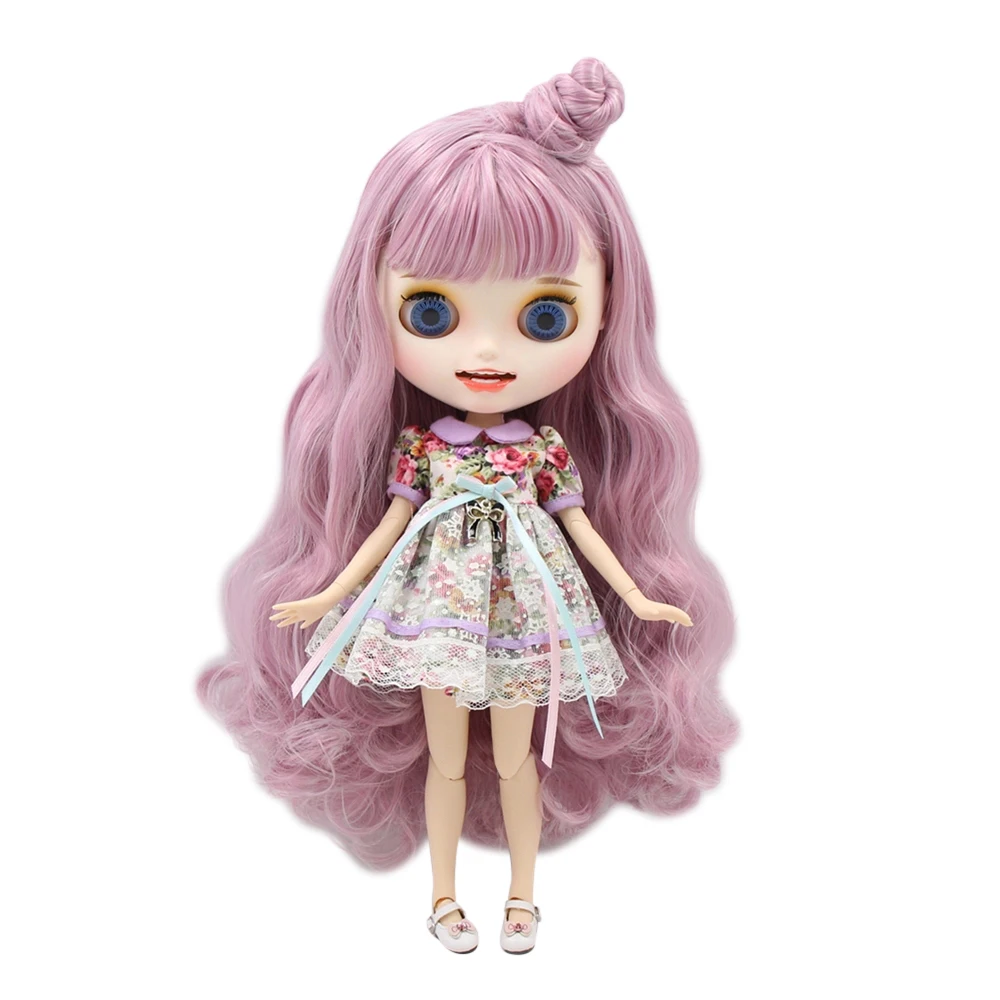 ICY 1/6 bjd joint body new matte face soft hair with smail face white skin eyebrows Lip gloss SD gift toy