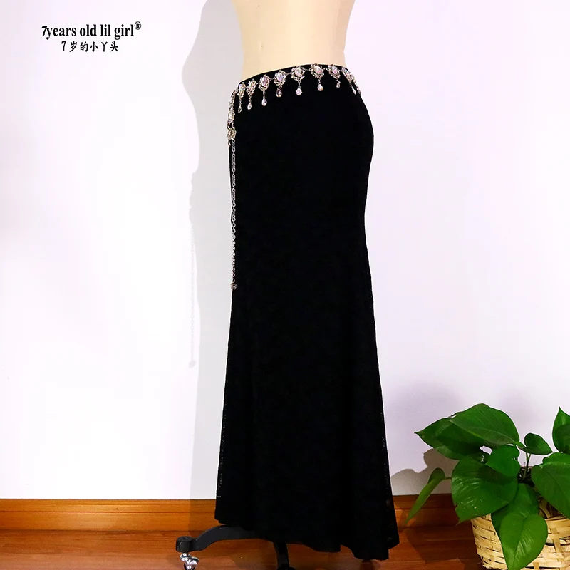 Women Belly Dance Lace Skirt Female Egypt Indian Oriental Professional Performance competition Practice sexy Wear DW61