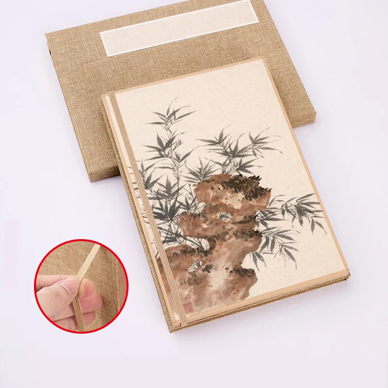 Mulberry Paper Card Raw/Hlaf Ripe Xuan Paper Cards with Gift Box Thicken Calligraphy Watercolor Painting Mounting Paper Cards