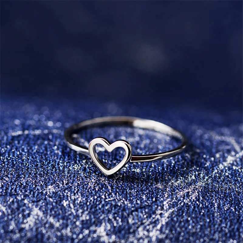 Woozu Fashion Simple Love Rings For Women White Gold Color Wedding Jewelry Ladies Gifts 2026 New Arrivals Dropshippping