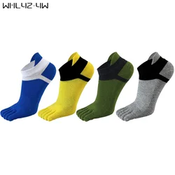 Chaussettes de compression à cinq doigts en pur coton pour hommes, chaussettes invisibles invisibles, chaussettes invisibles avec orteils, dépistolet ant respirant, 5 paires par lot