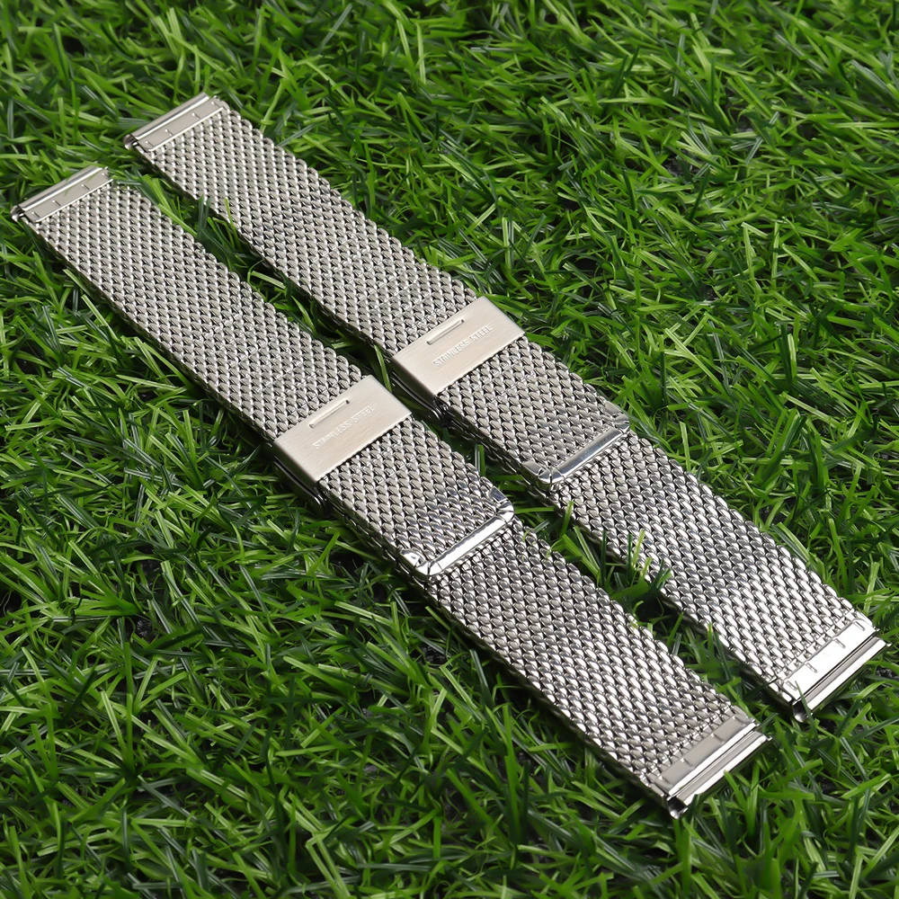 High Quality Watchband Accessories Fashion Watches Men Straps Bracelet 20mm 22mm Shark MesThe insurance  Stainless Steel Metal