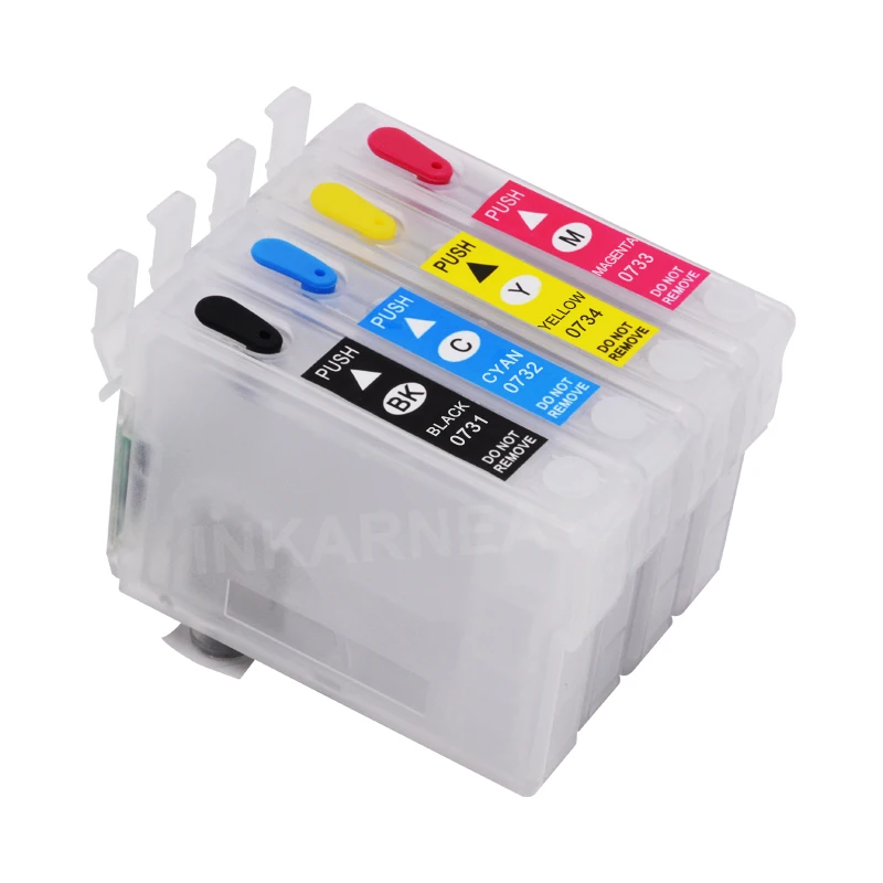 INKARENA T0731-T0734 XL Ink + Ink Cartridge For Epson Stylus CX5500 CX5501 CX5600 CX5900 CX6900F CX7300 CX7310 CX8300 CX9300F