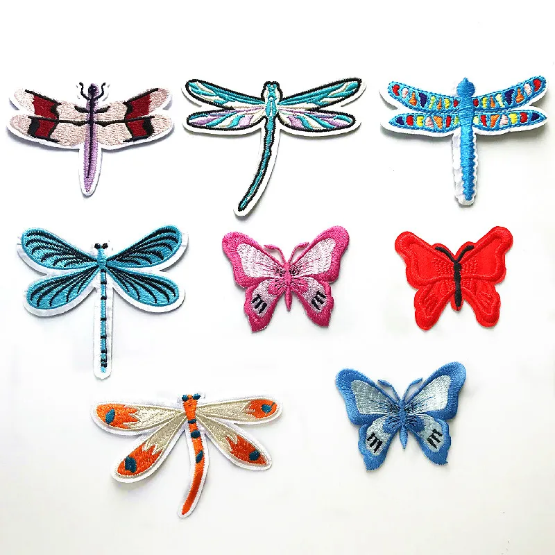 Beautiful Dragonfly Butterfly Patch Embroidered Patches Individuality clothes decorate clothes DIY