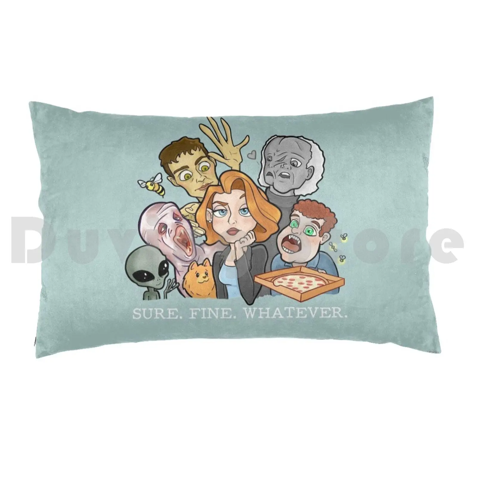 Sure. Fine. Whatever. Scully Black Shirts Pillow Case Printed 50x75 Scully Mulder And Scully The X Files