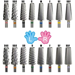 4 IN 1 Carbide two hand 7.0 Large Medium Small 3 Size Original Carbide nail milling drill bits 6.0 XXF