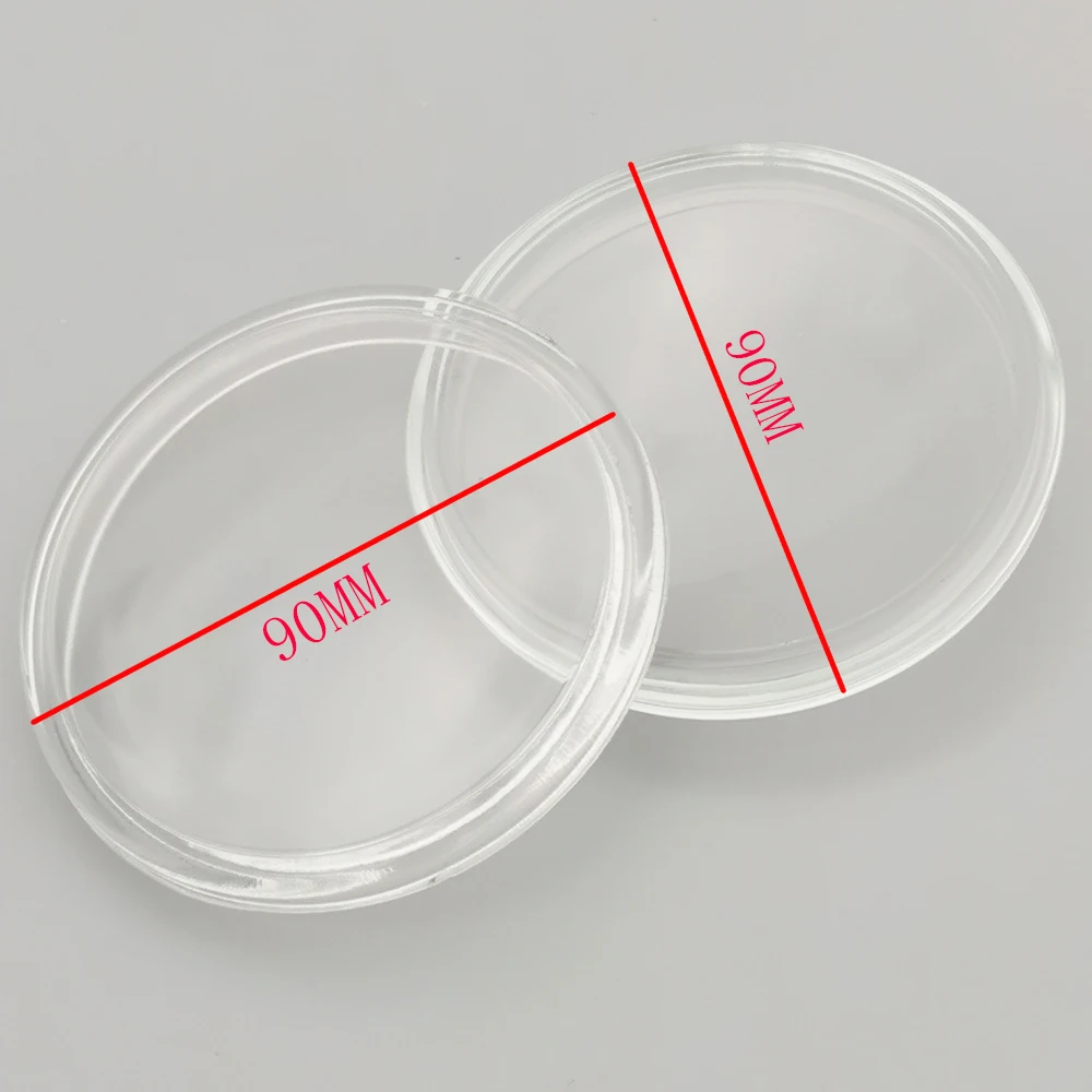 2pcs/set Round Diameter 90mm Fog Lights Lamps Anti-fog Glass Tempered Glass For Acura ILX RDX TSX TL