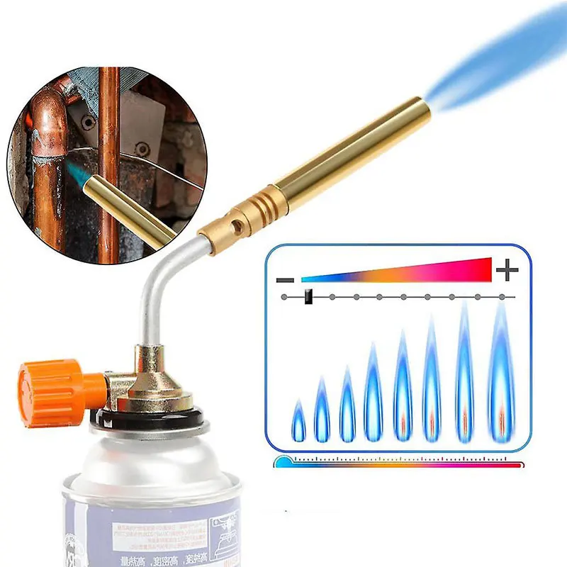Queimador de gás de soldagem butano tocha chama arma brasagem lança-chamas acampamento ao ar livre churrasco portátil pistola calor