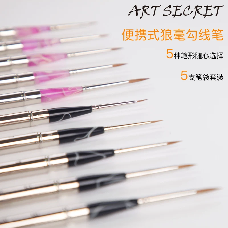 ArtSecret High Grade Watercolor Painting Brushes 5PCS/Set Sable Hair Acrylic Handle Art Artist Tool Supplies Stationery 862 864