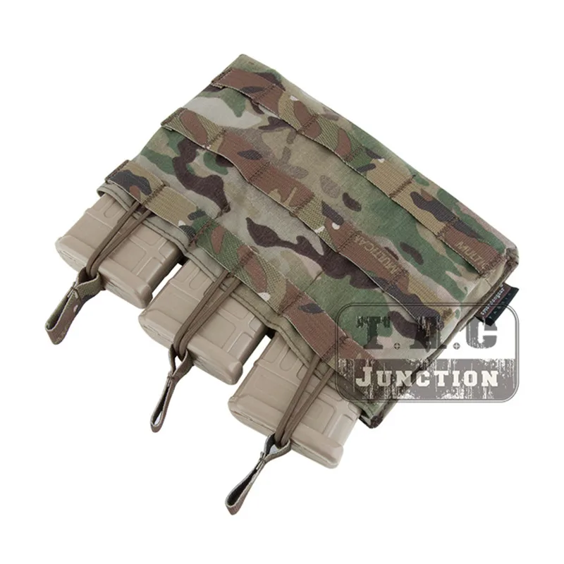 Emerson Tactical 5.56 .223 potrójny otwarty od góry etui na magazynki MOLLE/PALS taśmy Pull Tabs szybkie akcesoria