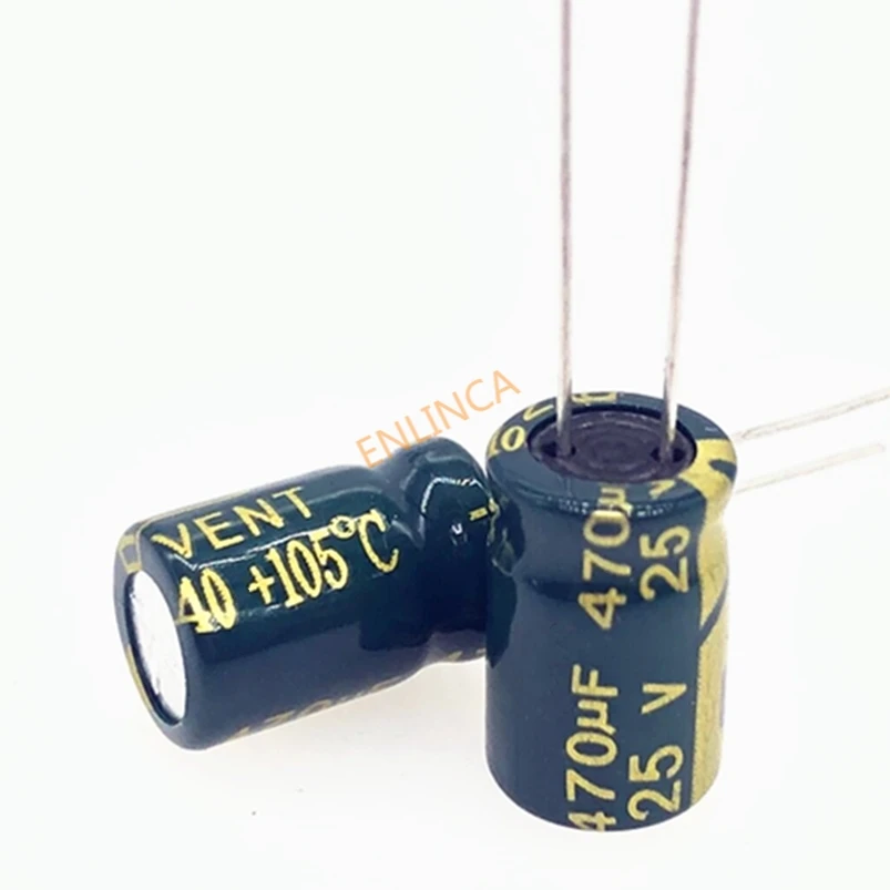 25v 470uf 8*12 capacitor eletrolítico de alumínio da baixa impedância de alta frequência 470uf 25v 20%