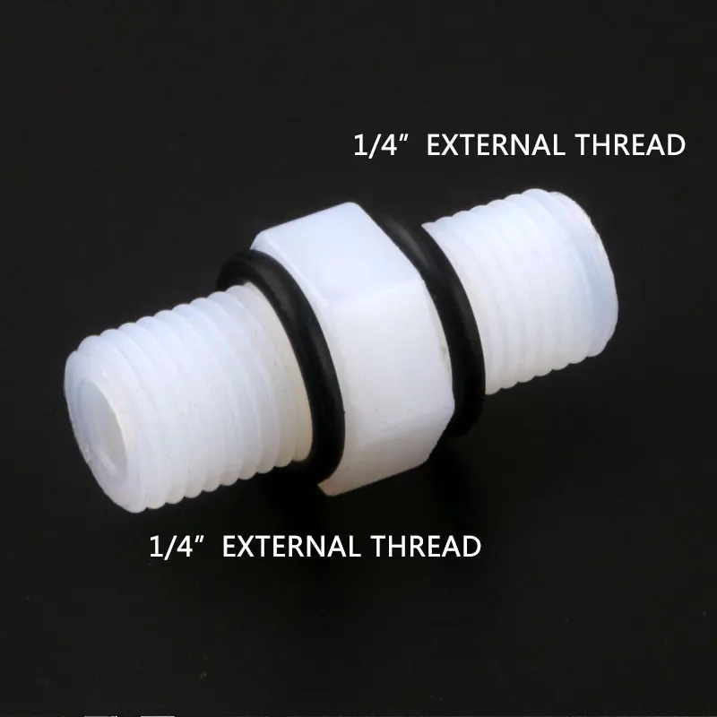 1/4 ''Nam Đến 1/4" Ren Ngoài Ống Nhựa Nylon Với Vòng Cao Su 12.5MM Thẳng Kết Nối Hồ Cá máy Lọc Nước RO