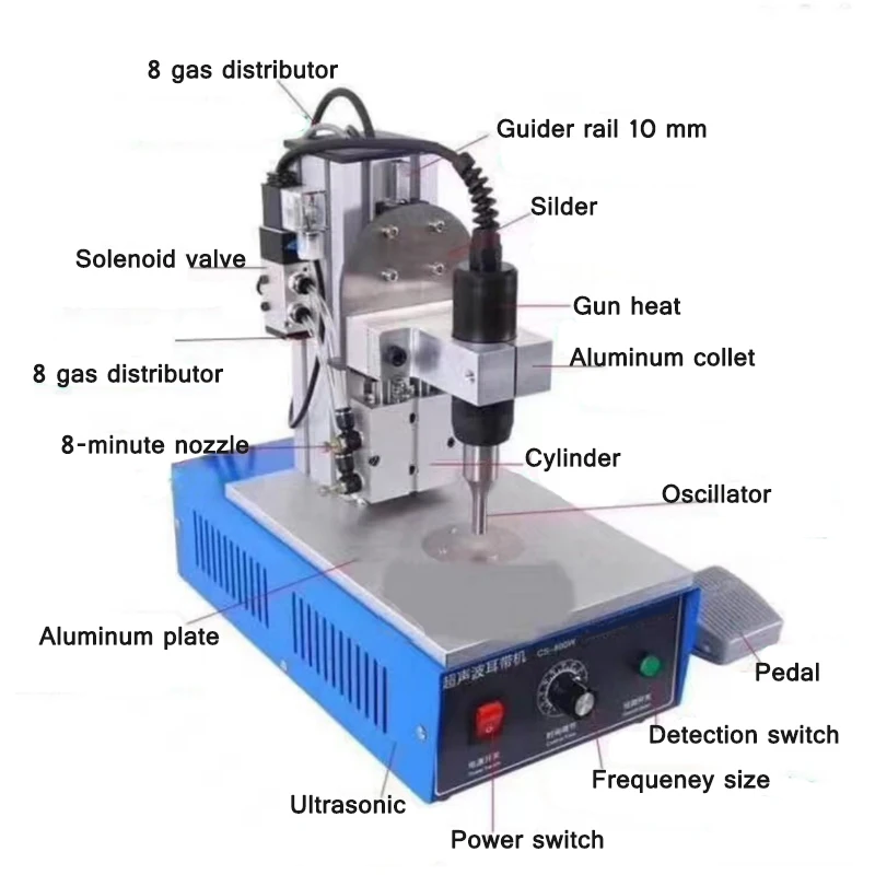 Portable Spot Welder Economical Spot Welder Ultrasonic Mask with Spot Welder Oil and Water Separation Automatic Protection