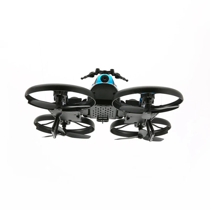 2.4G Gấp 2in1 RC Drone Biến Dạng Xe Máy Có 650ma Pin Chụp Ảnh Trên Không Quadcopter Đất Không Mẫu Điện Đồ Chơi