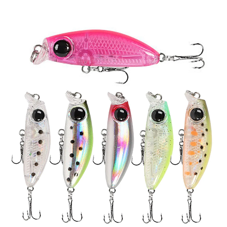 1PCS Mini Minnow Topwater Fishing Lure 35MM 2.5G Wobbler Slowly Sinking Hard Bait Japanese Design Crankbait Pike Bass Fishing