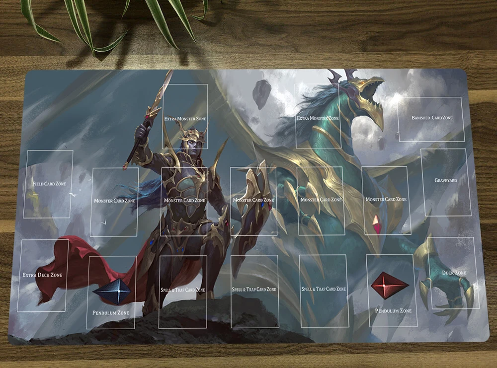 YuGiOh Black Luster Soldier TCG Mat Trading Card Game Mat CCG Playmat Rubber Mouse Pad Desk Play Mat 60x35cm Free Bag