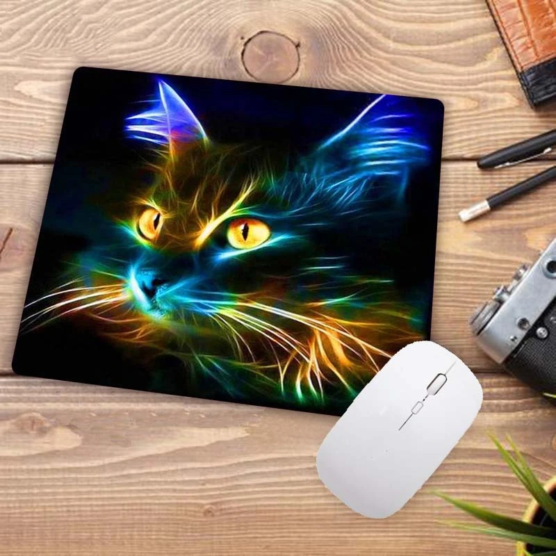 

Big Promotion 22X18CM Cartoon Cute Cat Head Cool Designs Table Mouse Pad Laptop Computer Gaming Keyboard Mousepad Animal Mat