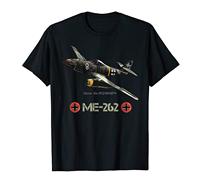 World War 2 German Aircraft ME 262 Fighter Jet Memorabilia T-Shirt Men Cotton O-neck Tshirt Hip Hop Tees Streetwear Harajuku