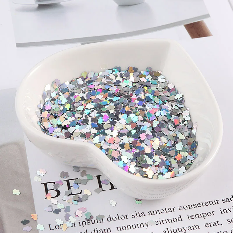 Laser Ultrathin 3mm Cloud Nails Glitter 3D Sequins Eo-Friendly PET Seuqin for Nail Art Manicure Materials DIY Decoration 10g